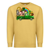 Antique Gold St. Patrick's Day farm animals Premium Sweatshirt - CowGirlArtShop