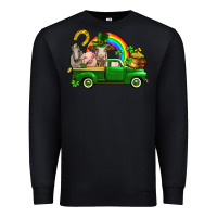 Black St. Patrick's Day farm animals Premium Sweatshirt - CowGirlArtShop