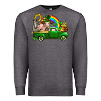 Charcoal Heather St. Patrick's Day farm animals Premium Sweatshirt - CowGirlArtShop