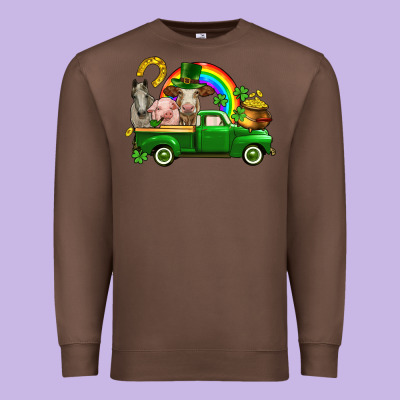 St. Patrick's Day Farm Animals Premium Sweatshirt Designed By Cowgirlartshop