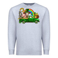 Heather Grey St. Patrick's Day farm animals Premium Sweatshirt - CowGirlArtShop