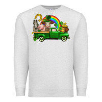Oatmeal Heather St. Patrick's Day farm animals Premium Sweatshirt - CowGirlArtShop