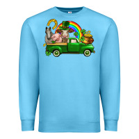 Ocean Blue St. Patrick's Day farm animals Premium Sweatshirt - CowGirlArtShop