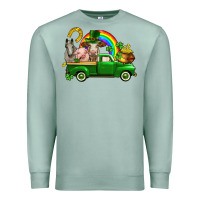 Seafoam St. Patrick's Day farm animals Premium Sweatshirt - CowGirlArtShop