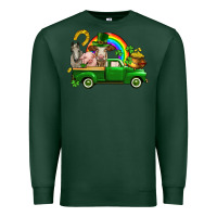 Sports Green St. Patrick's Day farm animals Premium Sweatshirt - CowGirlArtShop