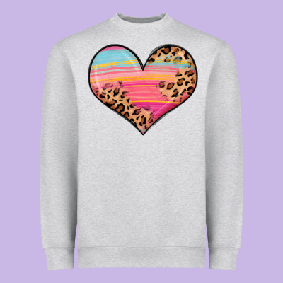 Valentine S Day Colorful Heart Heavyweight Sweatshirt Designed By Lillyallendesigns