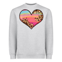 Heather Grey valentine s day colorful heart Heavyweight Sweatshirt - LillyAllenDesigns