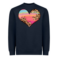 Navy valentine s day colorful heart Heavyweight Sweatshirt - LillyAllenDesigns