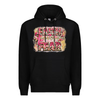 Black faith over fear breast cancer 12 inches 300 dpi Premium Hoodie - CowGirlArtShop