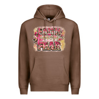Chestnut faith over fear breast cancer 12 inches 300 dpi Premium Hoodie - CowGirlArtShop