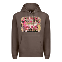 Coffee faith over fear breast cancer 12 inches 300 dpi Premium Hoodie - CowGirlArtShop