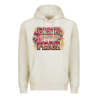 Oatmeal Heather faith over fear breast cancer 12 inches 300 dpi Premium Hoodie - CowGirlArtShop