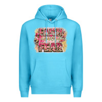 Ocean Blue faith over fear breast cancer 12 inches 300 dpi Premium Hoodie - CowGirlArtShop