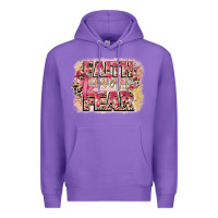 Purple faith over fear breast cancer 12 inches 300 dpi Premium Hoodie - CowGirlArtShop