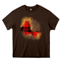 Chocolate Brown christmas patch Heavy Core Tee - JahusDesignShop