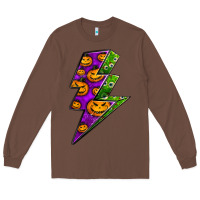 Chestnut halloween lightning bolt Long Sleeve Tee - BundleAndBundleShop