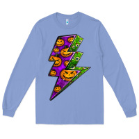 Colony Blue halloween lightning bolt Long Sleeve Tee - BundleAndBundleShop