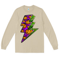 Mushroom halloween lightning bolt Long Sleeve Tee - BundleAndBundleShop