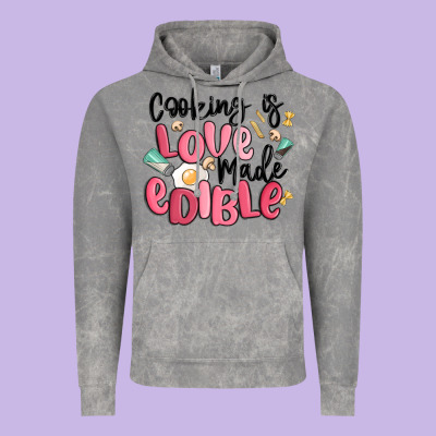 Cooking Is Love Made Edible Vintage Hoodie Designed By Maliassmallbusiness
