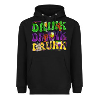 Black Drink drank drunk Mardi Gras Heavyweight Hoodie - HowdyJamesFarm