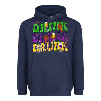 Navy Drink drank drunk Mardi Gras Heavyweight Hoodie - HowdyJamesFarm
