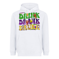 White Drink drank drunk Mardi Gras Heavyweight Hoodie - HowdyJamesFarm