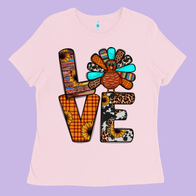 Turkey Love Ladies Tee Designed By Jahusdesignshop
