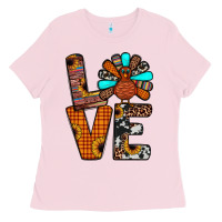 Bubblegum Pink turkey love Ladies Tee - JahusDesignShop