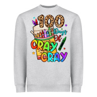 Heather Grey 100 days of cray cray Heavyweight Sweatshirt - LillyAllenDesigns