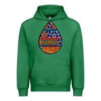 Emerald african fabric pattern teardrop earrings 4 Urban Hoodie - BundleAndBundleShop