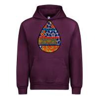 Mauve Wine african fabric pattern teardrop earrings 4 Urban Hoodie - BundleAndBundleShop