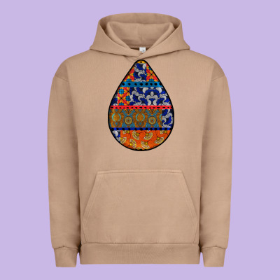 African Fabric Pattern Teardrop Earrings 4 Urban Hoodie Designed By Bundleandbundleshop