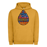 Pigment Peanut Butter african fabric pattern teardrop earrings 4 Urban Hoodie - BundleAndBundleShop