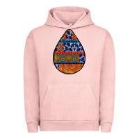 Pigment Salmon african fabric pattern teardrop earrings 4 Urban Hoodie - BundleAndBundleShop