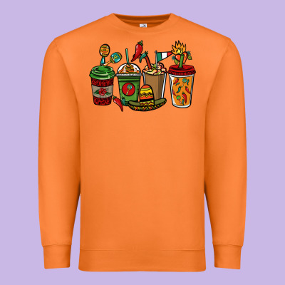 Mexican Coffee Cups Mexico Premium Sweatshirt Designed By Howdyjamesfarm
