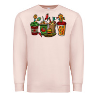Pale Pink Mexican coffee cups Mexico Premium Sweatshirt - HowdyJamesFarm