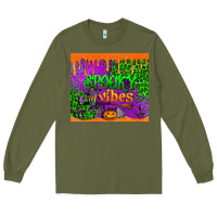 Army Green spooky vibes tumbler Long Sleeve Tee - BundleAndBundleShop
