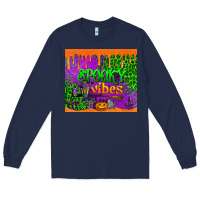 Navy spooky vibes tumbler Long Sleeve Tee - BundleAndBundleShop