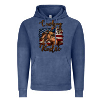 Vintage Denim cowboy up rodeo bucking bronco Vintage Hoodie - Jasminsmagicworld