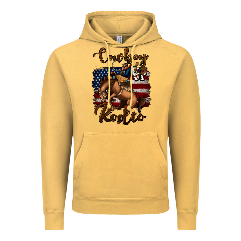 Cowboy Up Rodeo Bucking Bronco Vintage Hoodie by Jasminsmagicworld | Teevron