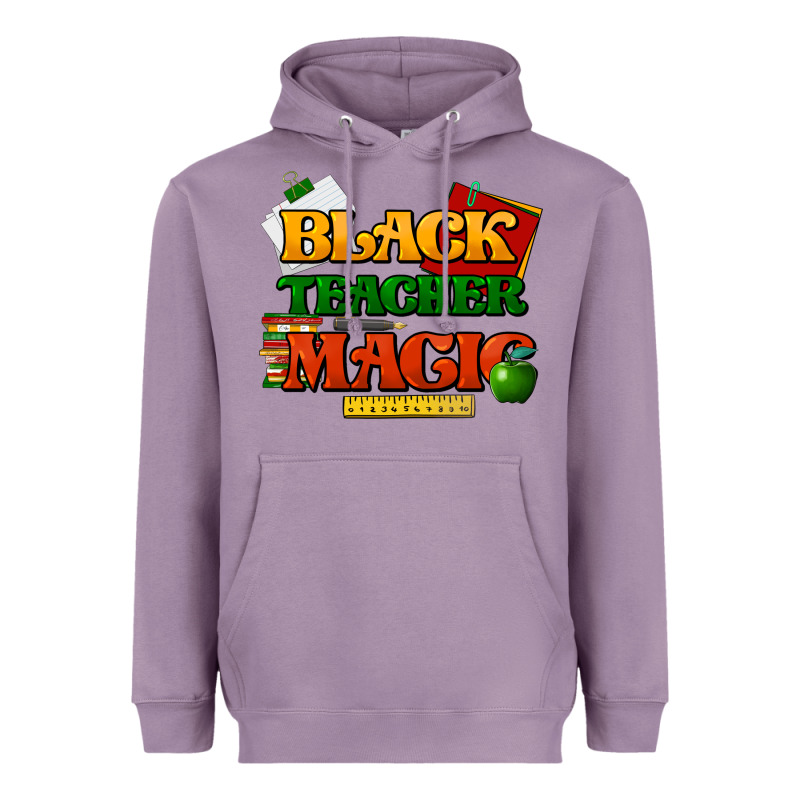 Black Teacher Magic Heavyweight Hoodie by HowdyJamesFarm | Teevron