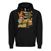 Black Pumpkin patch hayrides and corn maze Zipper Hoodie - NancyCooperArtShop
