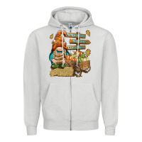 Dove Grey Pumpkin patch hayrides and corn maze Zipper Hoodie - NancyCooperArtShop
