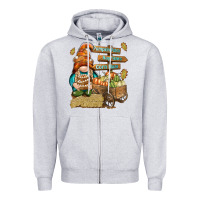 Heather Grey Pumpkin patch hayrides and corn maze Zipper Hoodie - NancyCooperArtShop