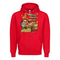 Red Pumpkin patch hayrides and corn maze Zipper Hoodie - NancyCooperArtShop