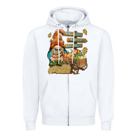 White Pumpkin patch hayrides and corn maze Zipper Hoodie - NancyCooperArtShop