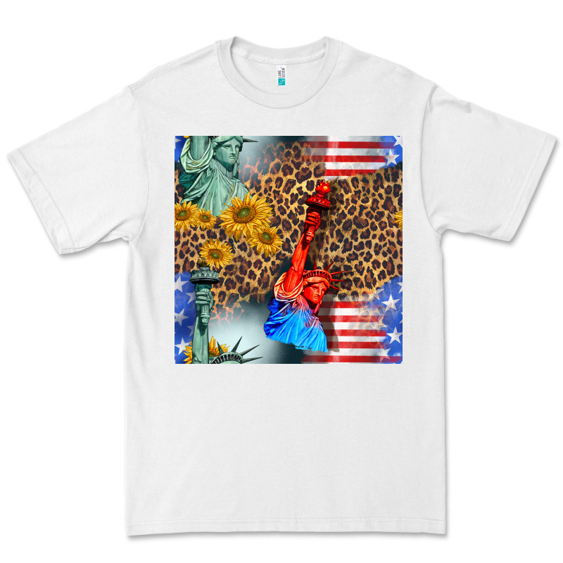 Statue Of Liberty American Flag Premium Tee by BundleAndBundleShop | Teevron