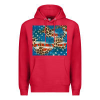 Cardinal leopard glitter american flag Premium Hoodie - CowGirlArtShop