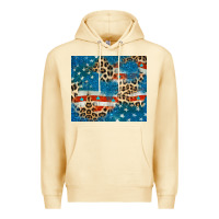 Pina Colada leopard glitter american flag Premium Hoodie - CowGirlArtShop