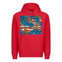 Red leopard glitter american flag Premium Hoodie - CowGirlArtShop